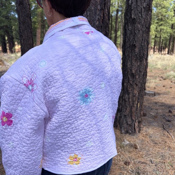 Handmade-Floral Quilted Women's Jacket - Picture 6 of 11